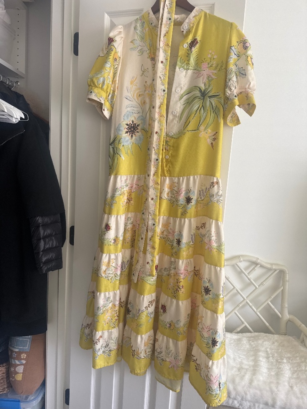 Yellow dress with flowers